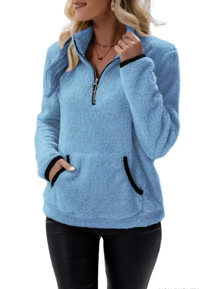 Pullover Harper Soft Touch con Texture Sherpa