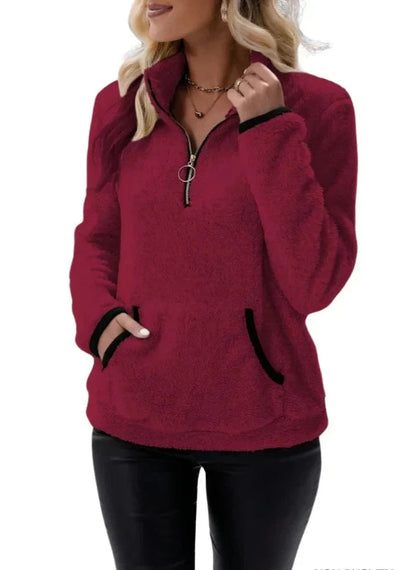 Pullover Harper Soft Touch con Texture Sherpa