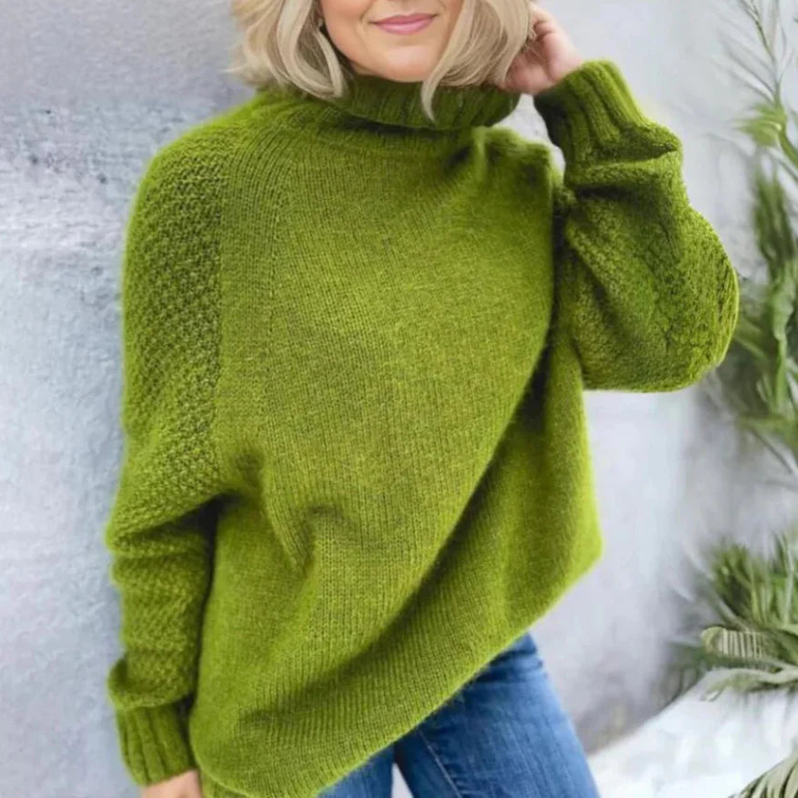 Angela | Maglione Elegante a Collo Alto