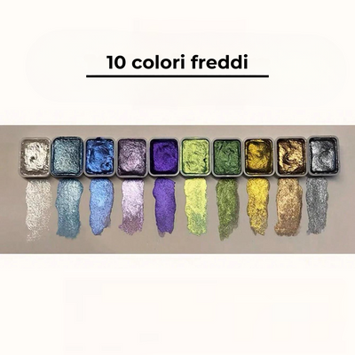 Acquerello perlato professionale – Brillantezza intensa e sfumature vivaci