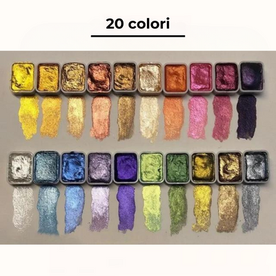 Acquerello perlato professionale – Brillantezza intensa e sfumature vivaci