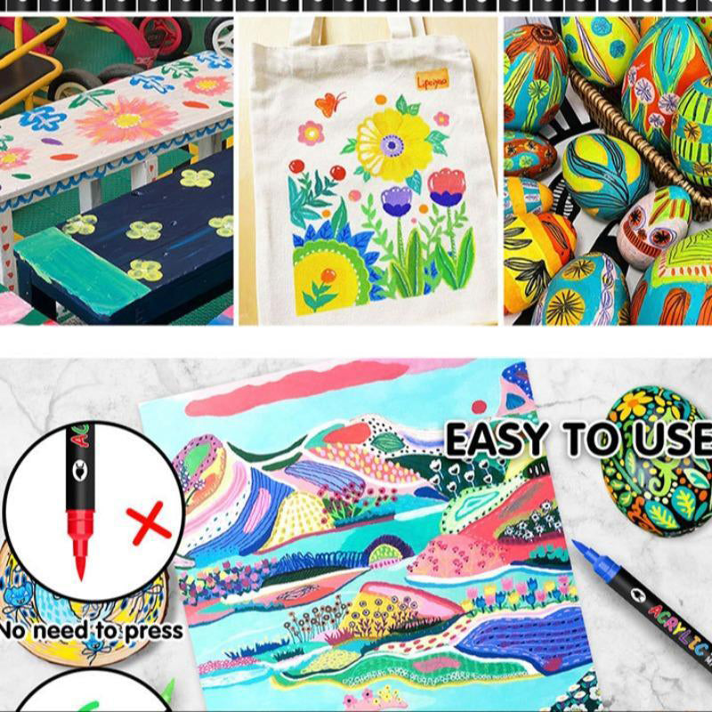 Pennelli per pittura acrilica per creazioni brillanti