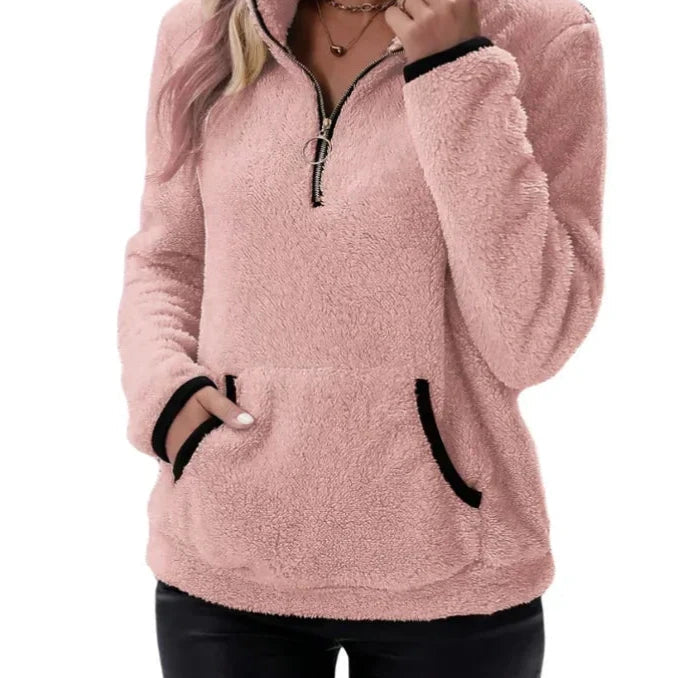 Pullover Harper Soft Touch con Texture Sherpa