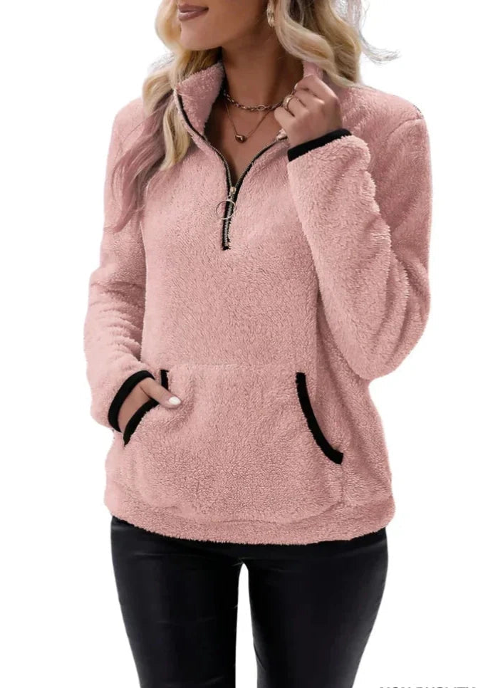 Pullover Harper Soft Touch con Texture Sherpa