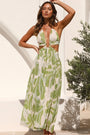 Abito Maxi Halter con Dettagli Cut-Out