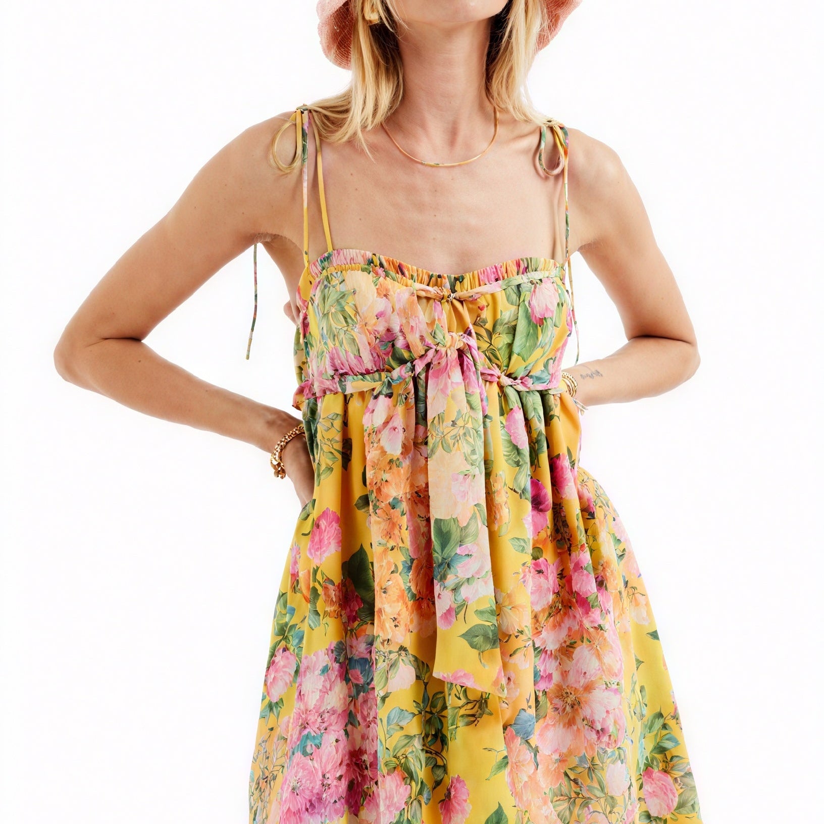 Mini Abito Estivo con Stampa Floreale