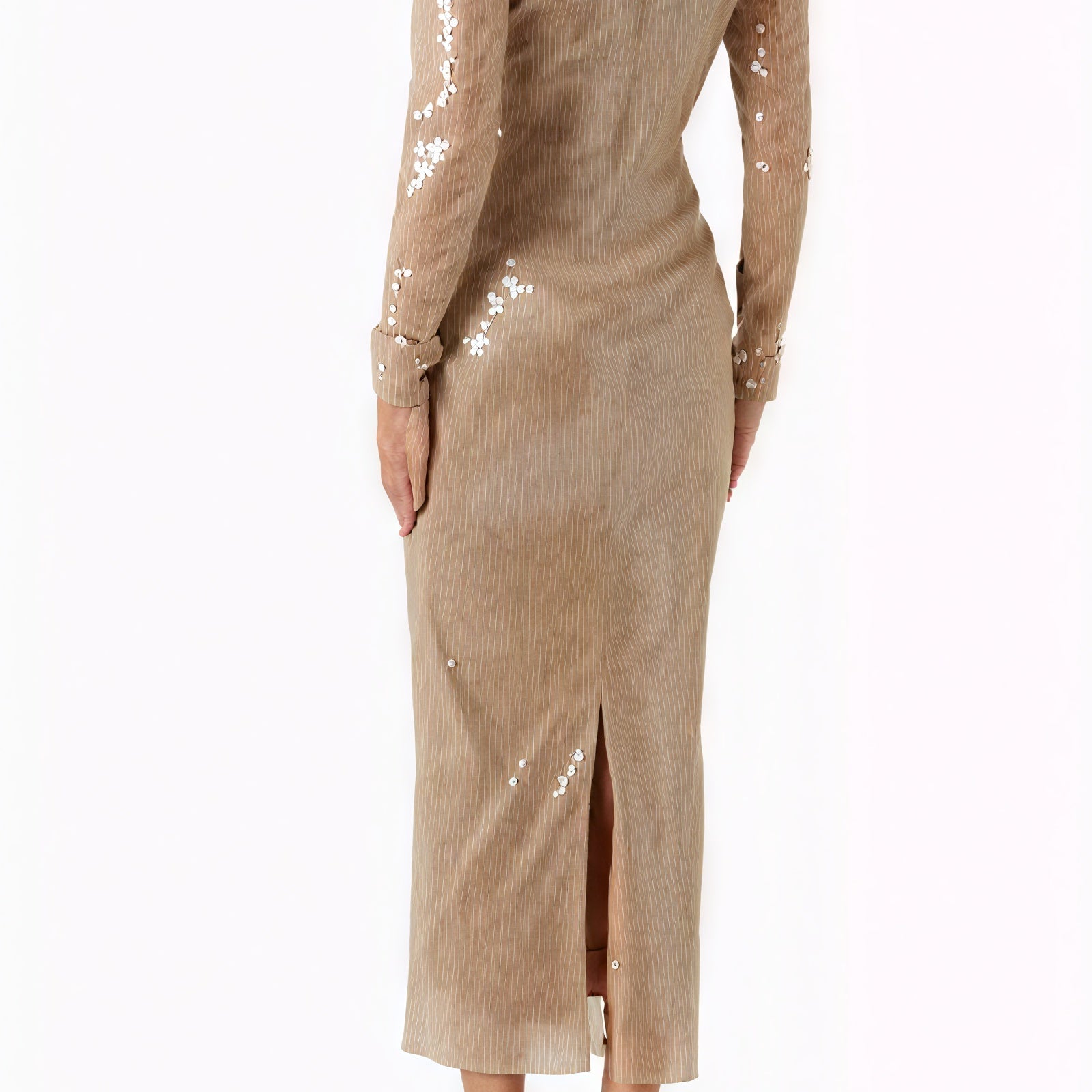 Abito Scintillante con Dettagli Floreali