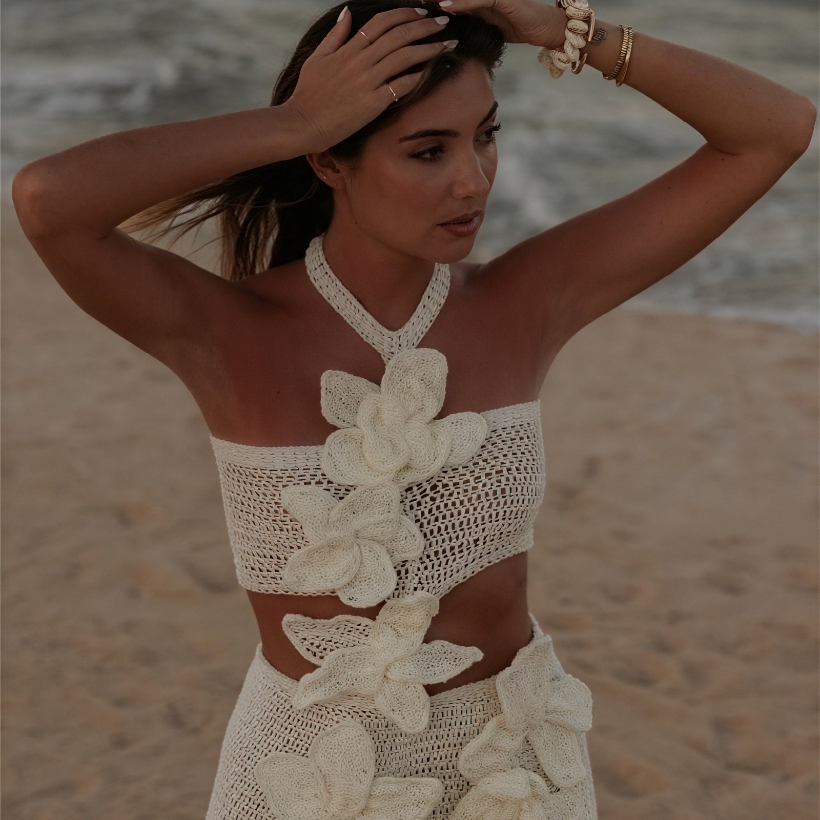 Abito Crochet Bohémien Due Pezzi