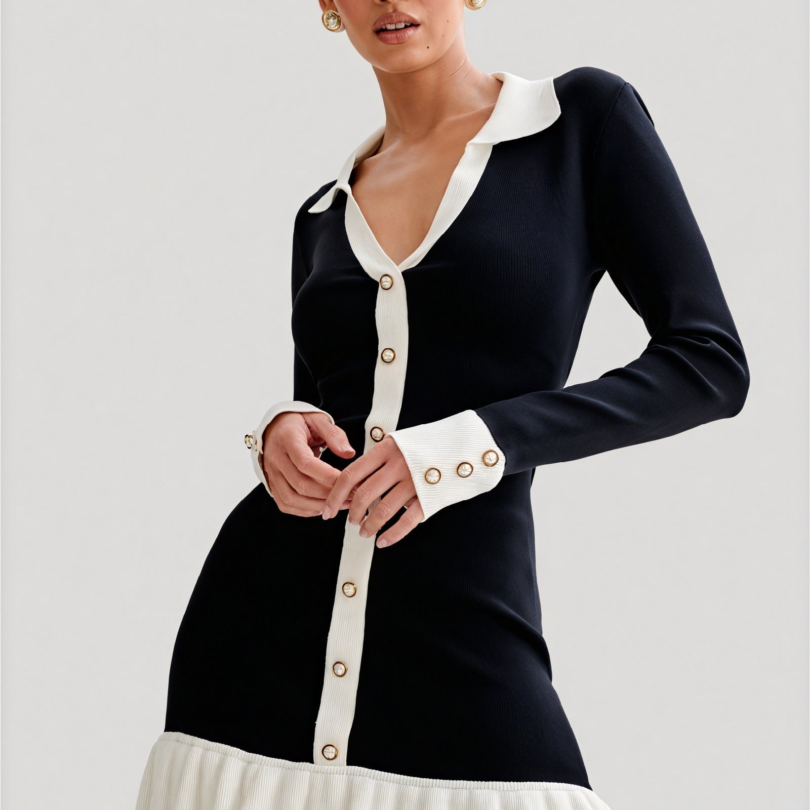 Abito Chic a Maniche Lunghe