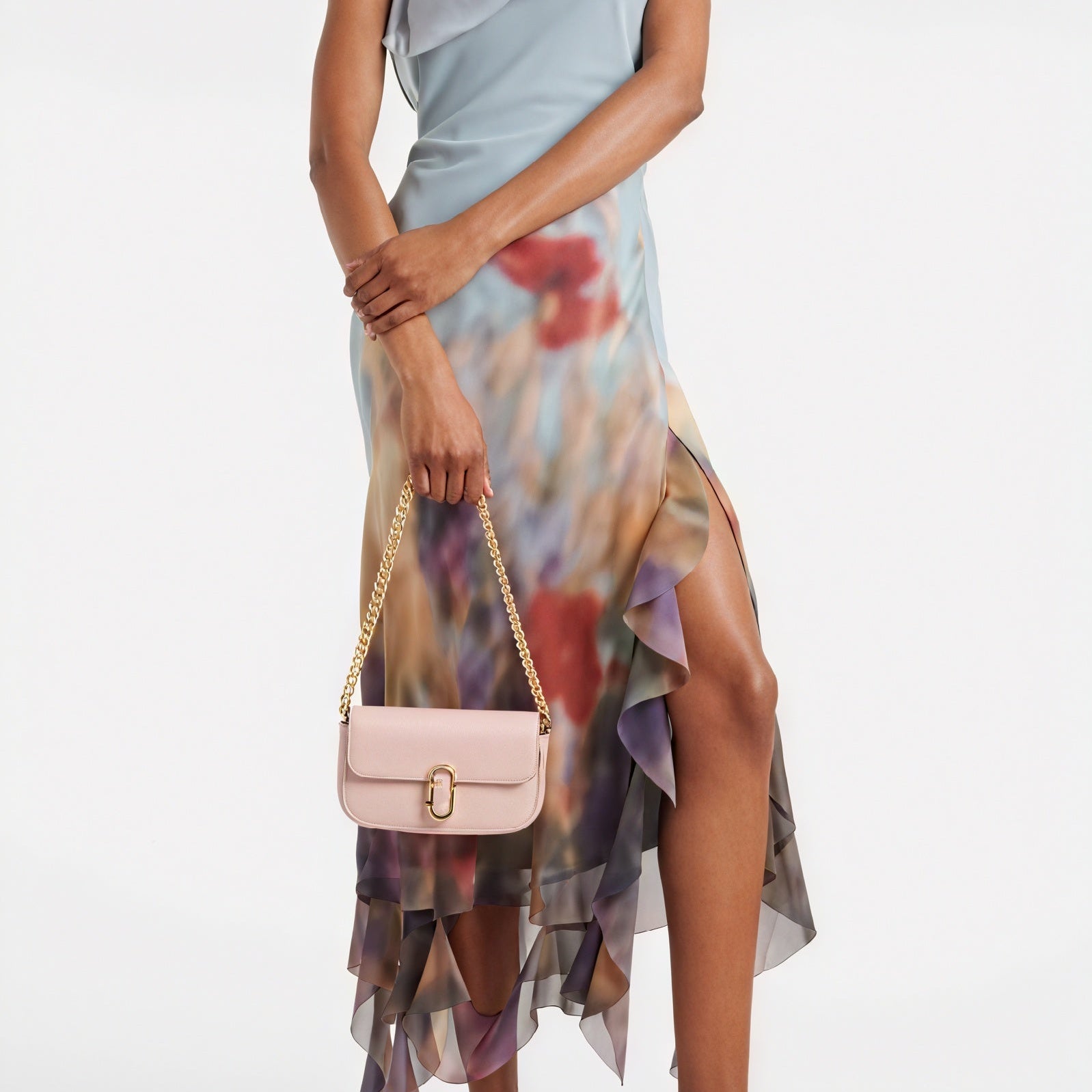 Abito Scivolato Asimmetrico Stampa Floreale