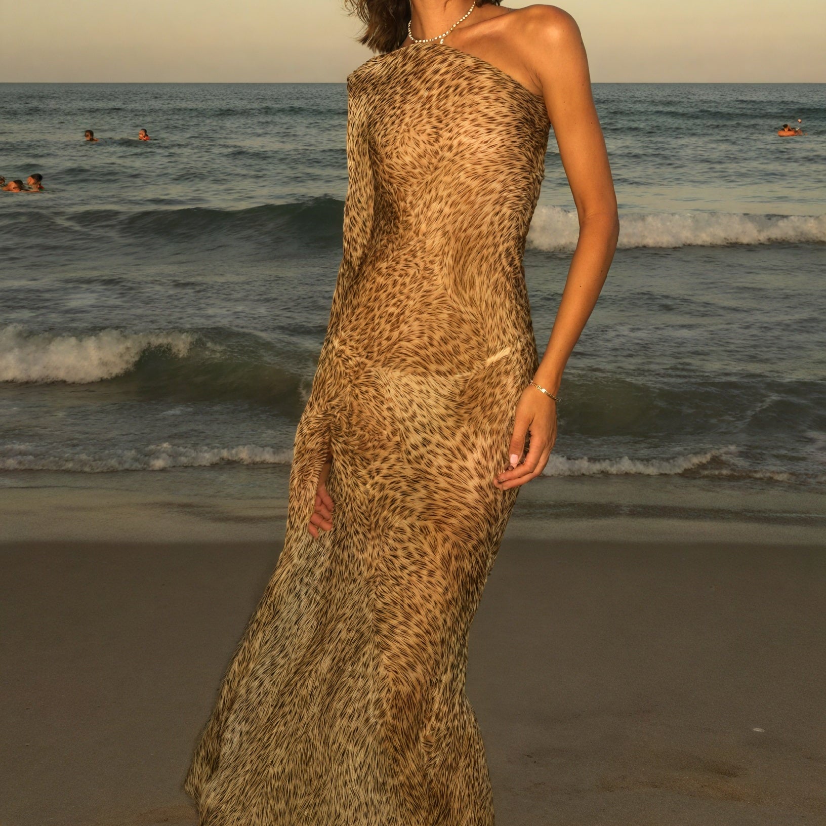 Abito Monospalla Stampa Animalier