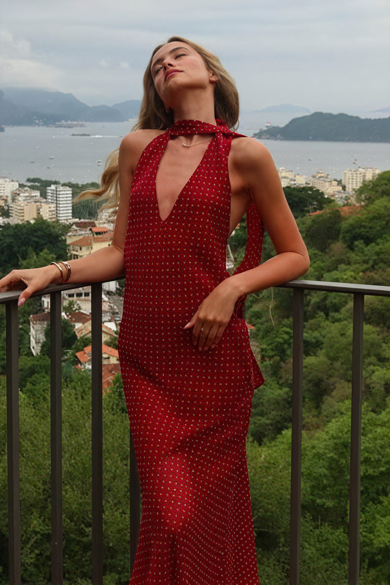 Abito Lungo Halter-Neck