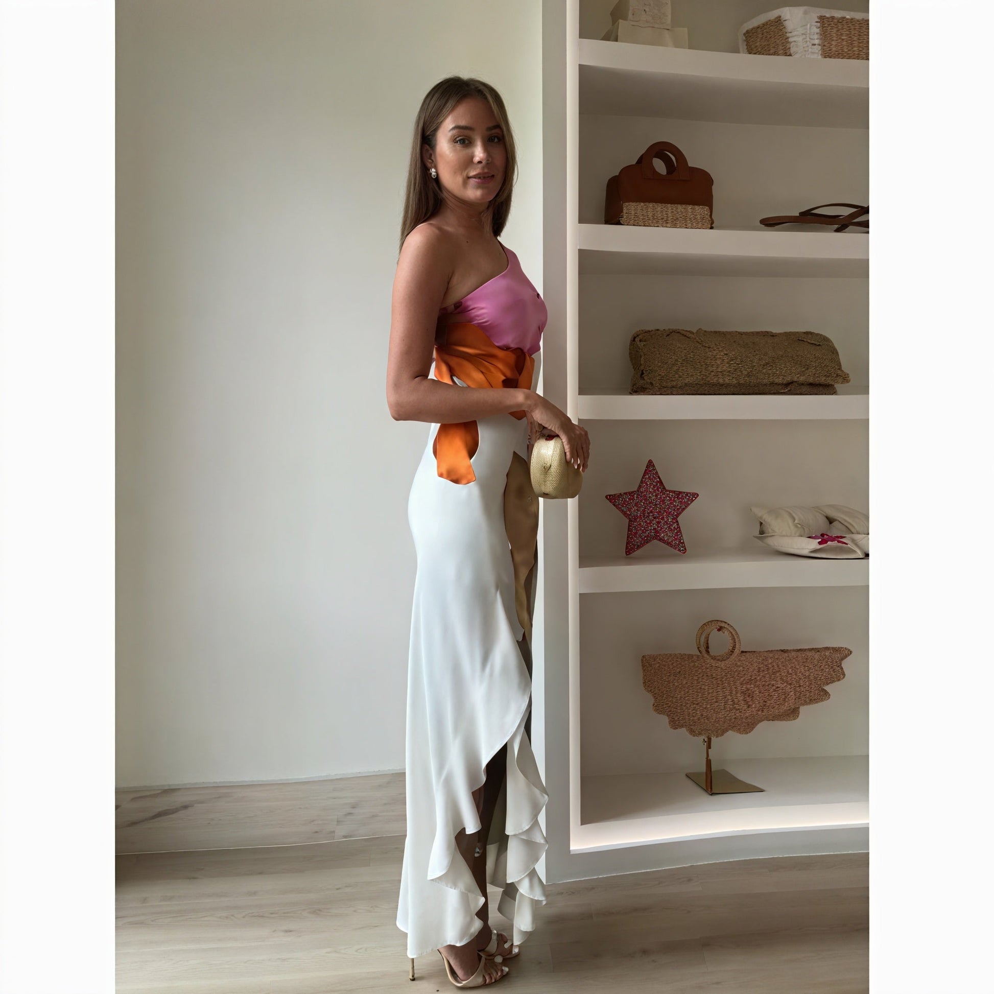 Abito Maxi Stampa Unica Monospalla – Scollo Halter