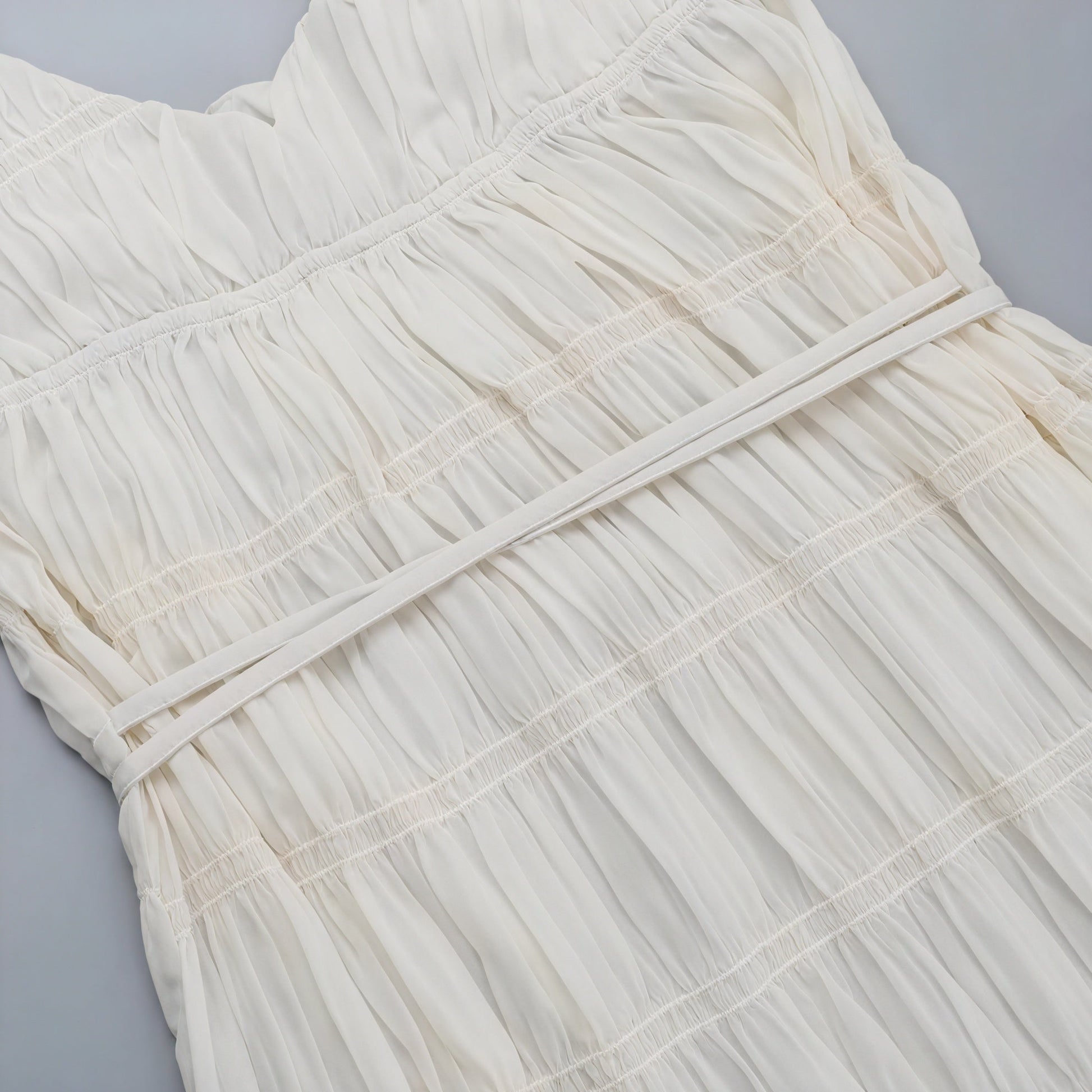 Abito Maxi Plissé con Spalline Sottili