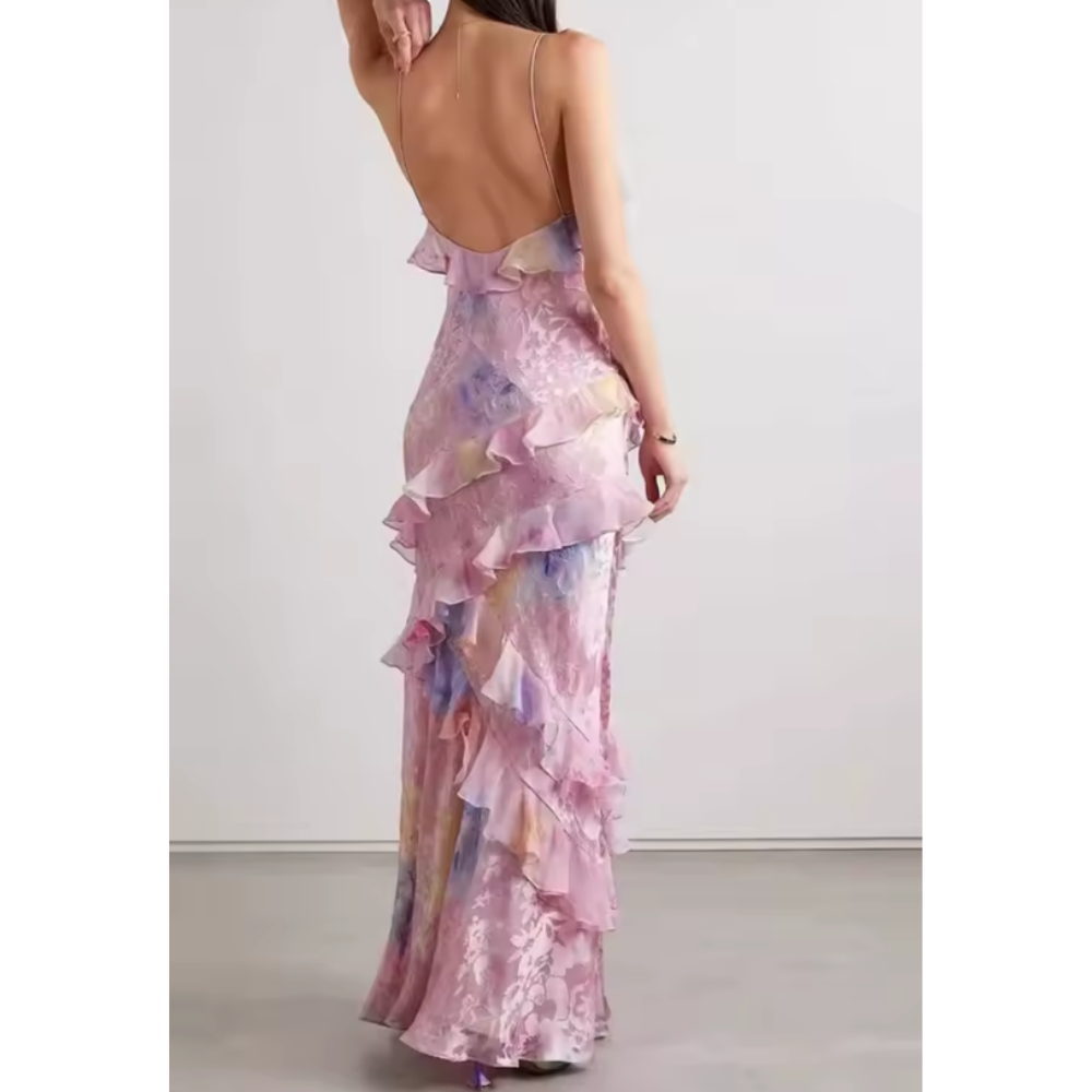 Abito Estivo Fluido – Dettagli Rouches e Spalline Sottili