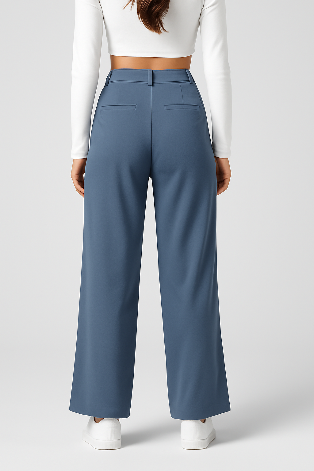 Pantaloni eleganti elasticizzati a vita alta