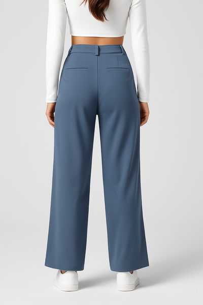 Pantaloni eleganti elasticizzati a vita alta