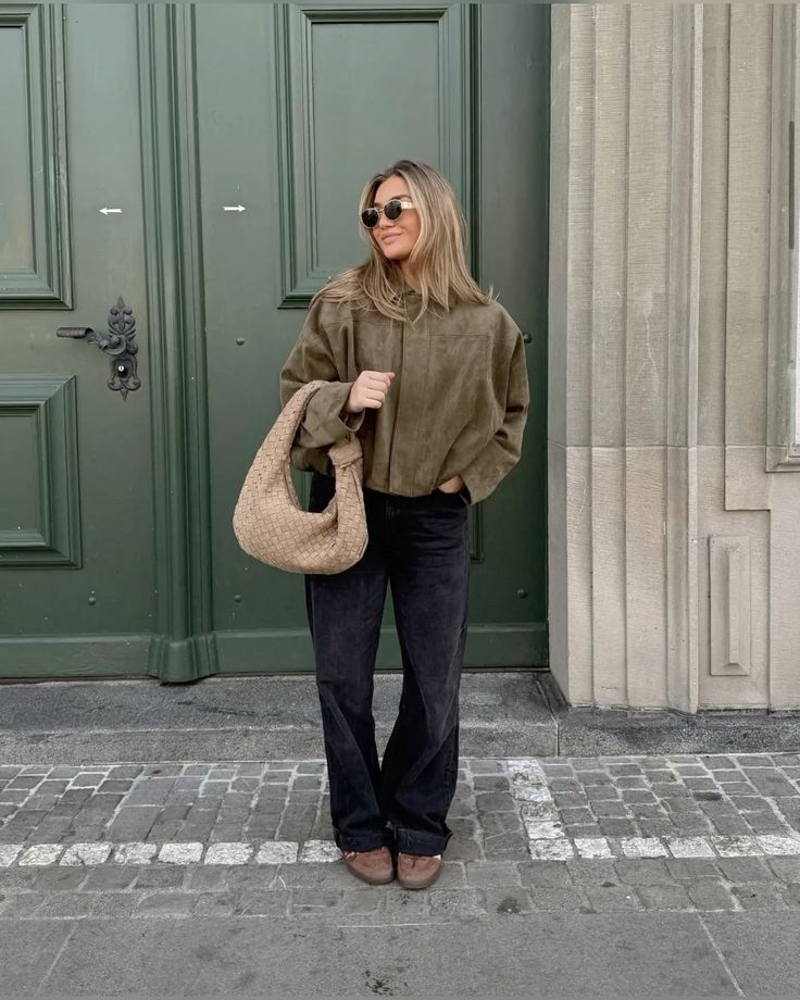 Kaori | Giacca da pilota in pelle scamosciata