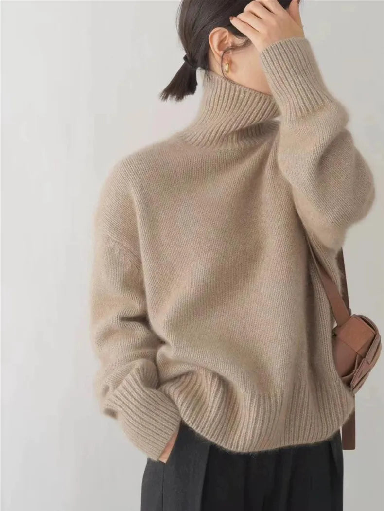 Isabella - Maglia a collo alto in cashmere