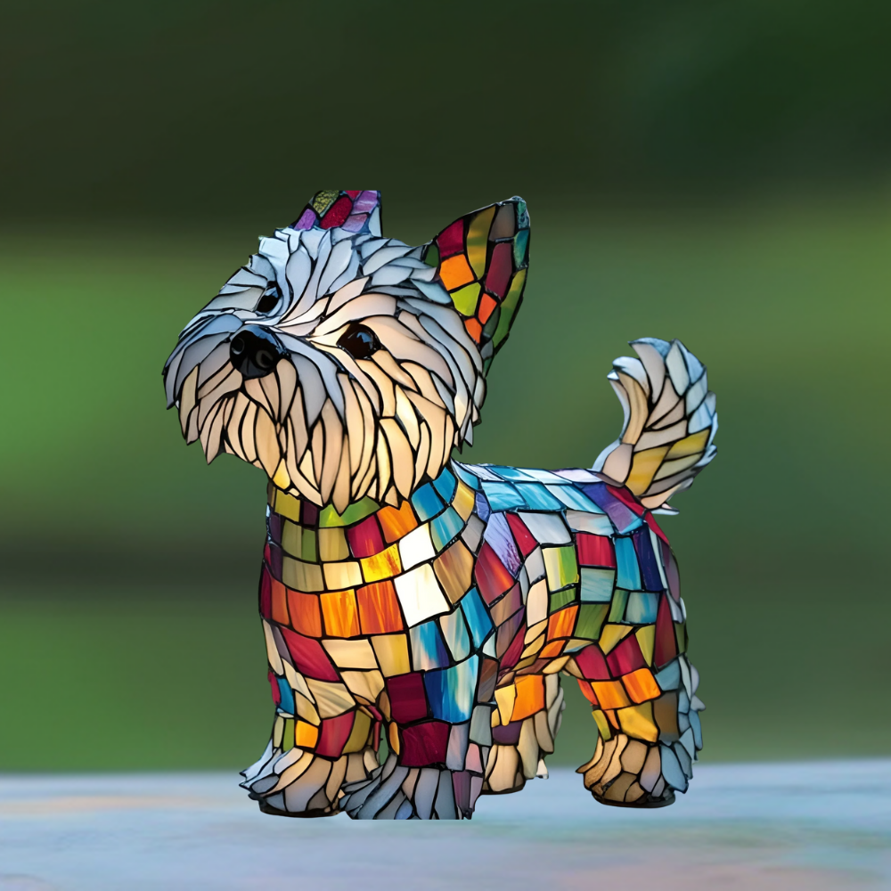 Toutou – Lampada magica per cani in vetro colorato
