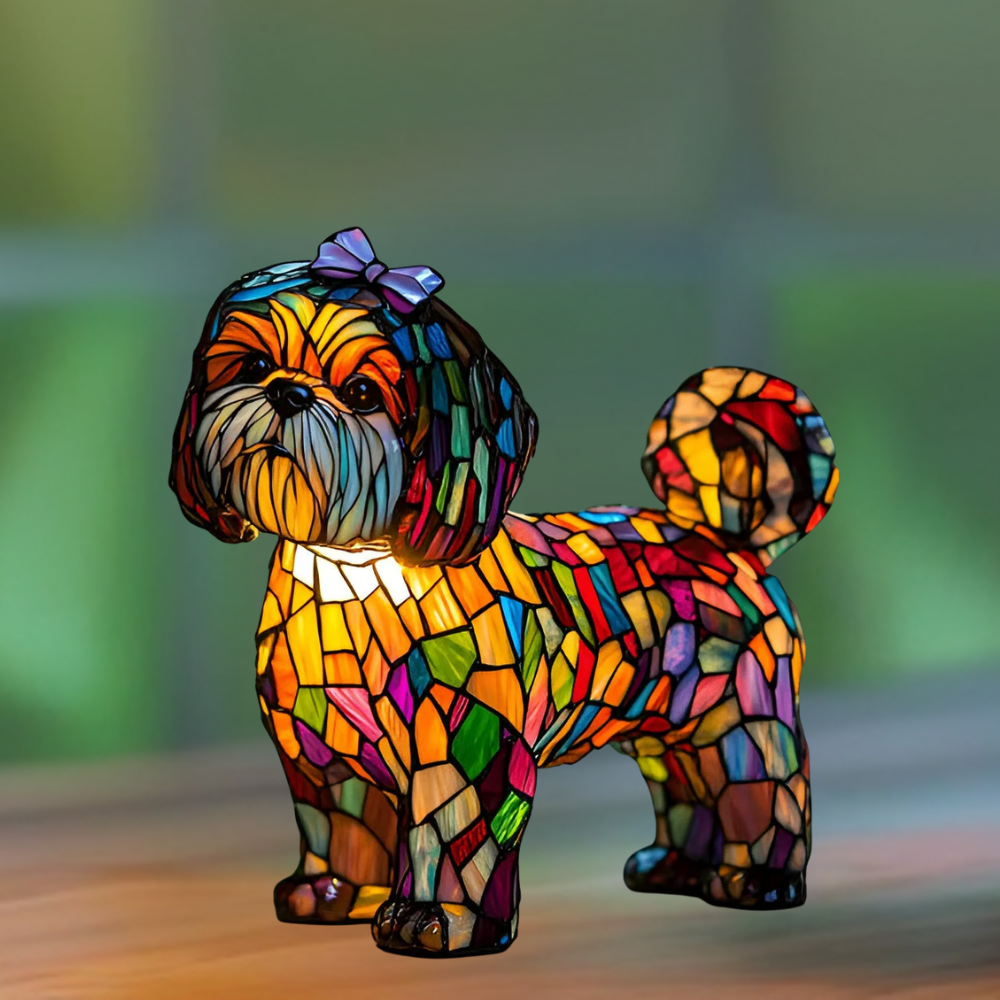 Mimine – Lampada magica per cani in vetro colorato