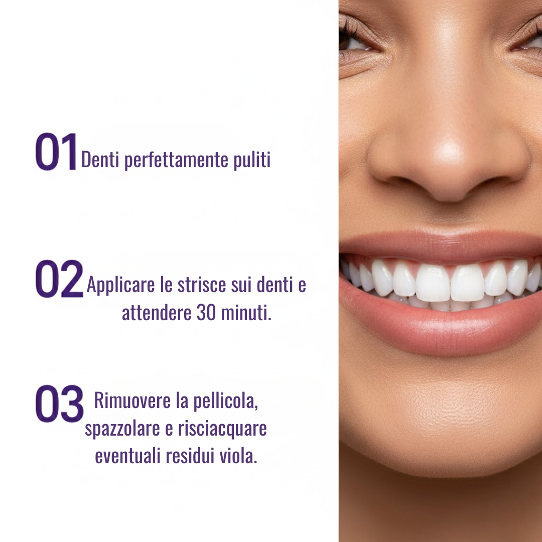SmileV34™ Strisce sbiancanti per denti a doppia azione