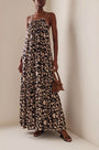 Abito Maxi con Motivo Geometrico
