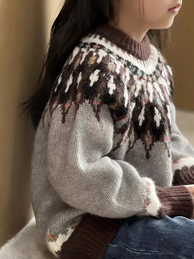 Maglione Foderato in Pile per Bambini con Sensazione Confortevole