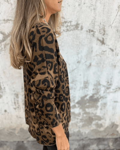 Elvéra | Top Casual Donna con Stampa Leopardo