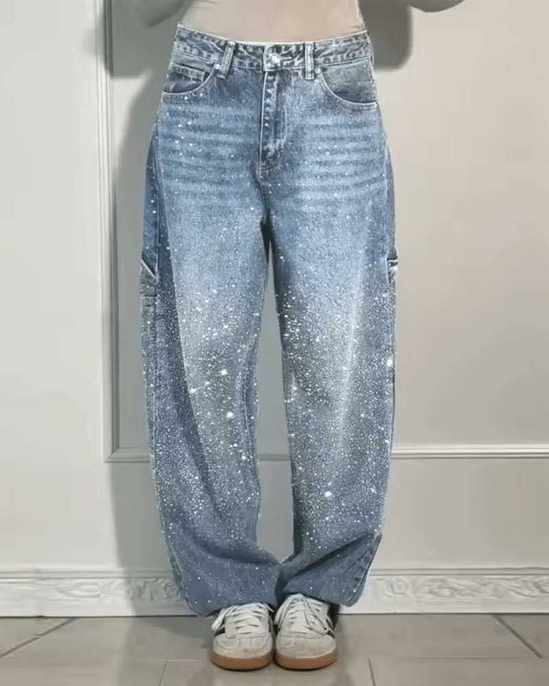 Starlight® | Jeans Carpenter Balloon alla Moda con Glitters